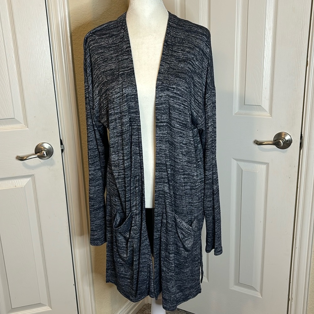 Banana Republic Navy Marled Long Cardigan